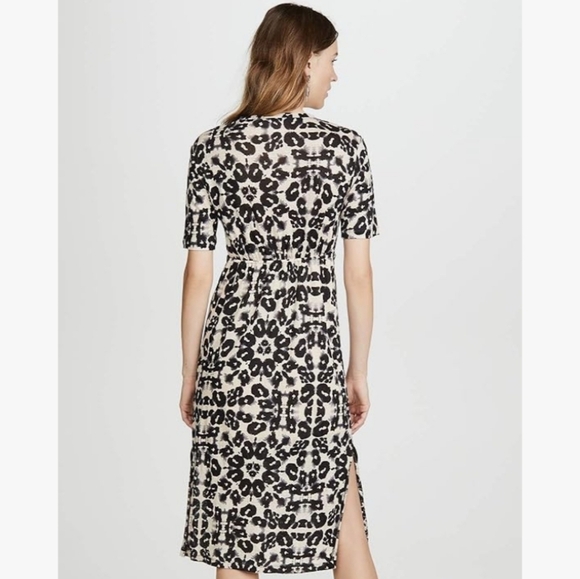 Rebecca Taylor Kaleidoscope Leopard-Print Linen Dress Size Large - Picture 2 of 13